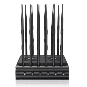New powerful 12 antennas jammer block 2G3G4G5GGPSL1GPSL2-L5,GPSL3-L4 ,WIF,ILojack,98W output power cover range up to 80m