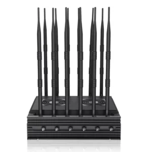 New powerful 12 antennas jammer block 2G3G4G5GGPSL1GPSL2-L5,GPSL3-L4 ,WIF,ILojack,98W output power cover range up to 80m
