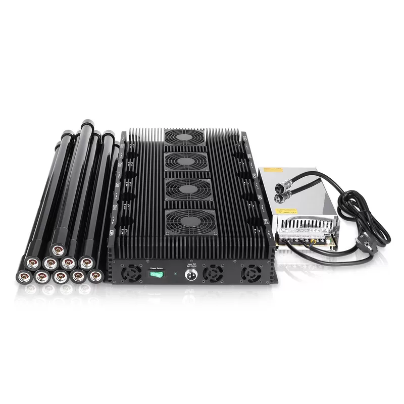 World First 10 antennas Signal jammer with Intelligent cooling system,blocking 2G,3G,4G, WIFI,GPS,Lojack,cover range up - Image 7